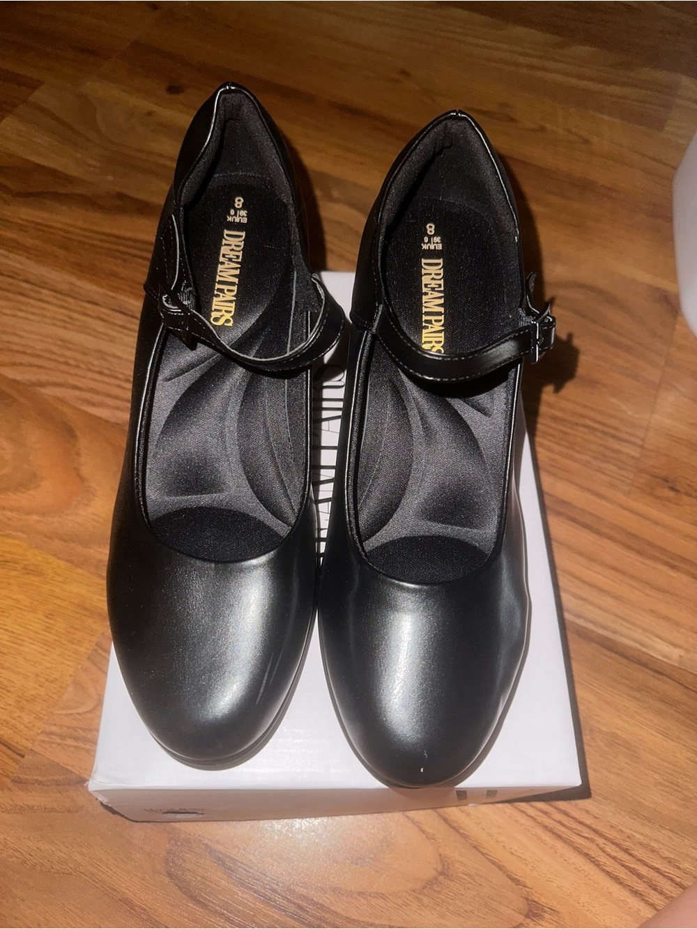 Dream Pairs Black Mary Jane Heels with Adjustable Strap